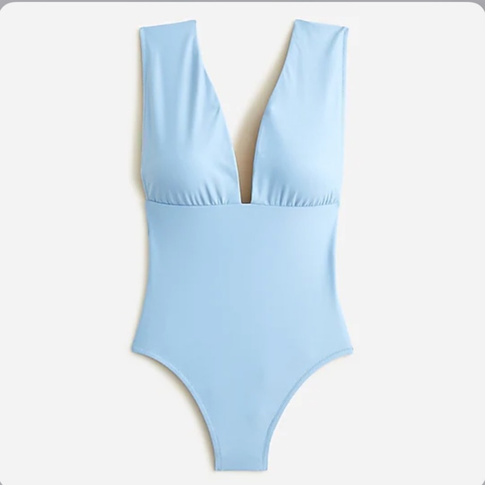 NWT J. Crew Plunge V-neck one-piece swimsuit